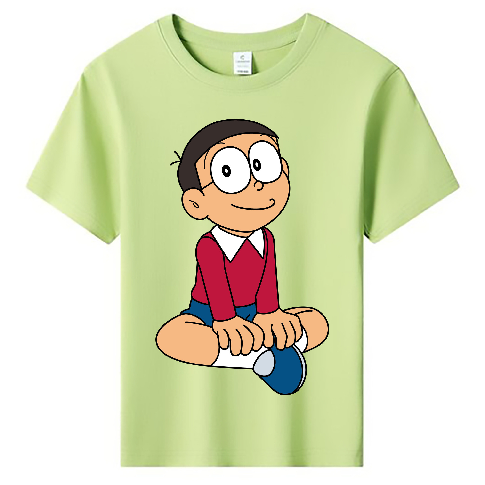 （画像用） ドラえもん 野比 のび太 Doraemon Nobita Nobi 綿100％キッズTシャツ（フロントプリント）